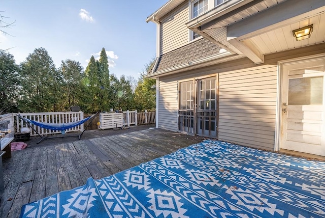 view of wooden deck