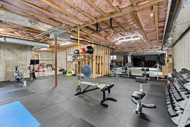 view of exercise area