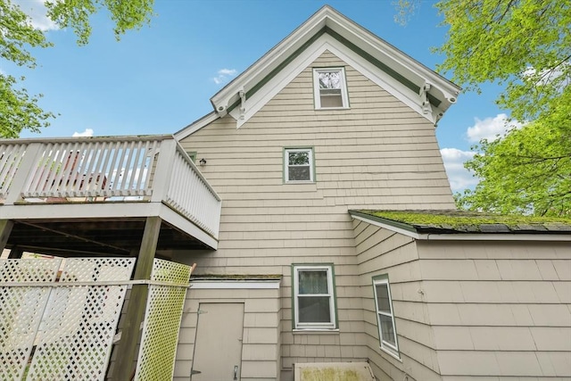 rear view of house with a deck