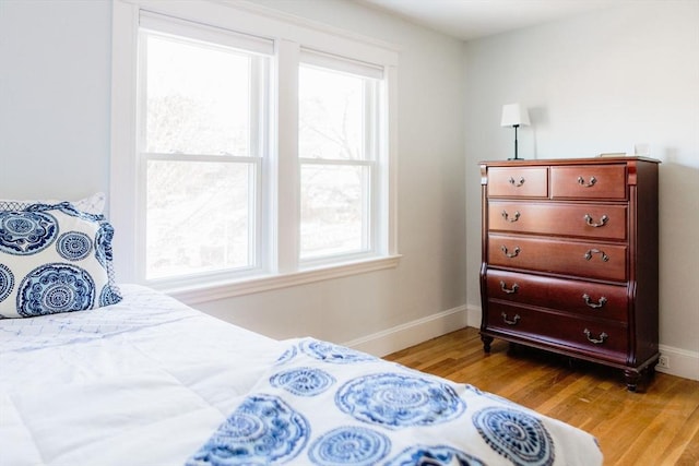 bedroom featuring light hardwood / wood-style flooring