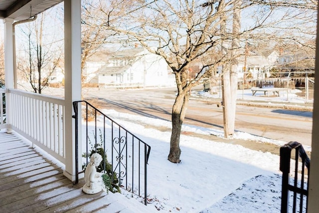 view of snowy yard