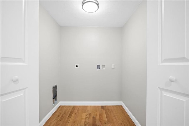 70 Princeton St, Holden, MA 01522 - clothes washing area featuring electric dryer hookup, light wood finished floors, baseboards, and washer hookup