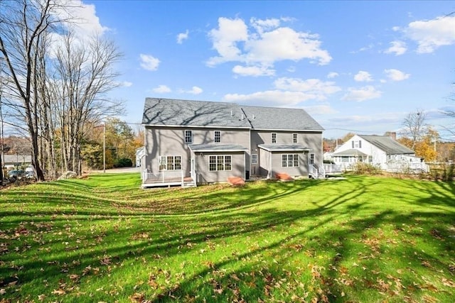 70 Princeton St, Holden, MA 01522 - back of house with a deck and a lawn