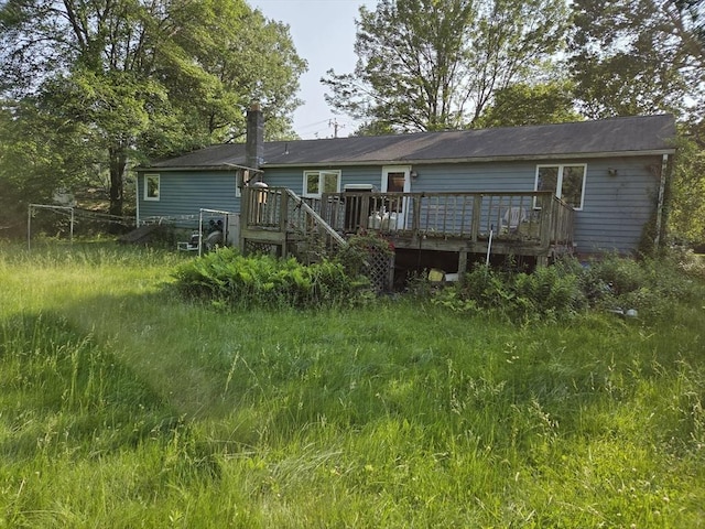 417 Bigelow St, Marlborough, MA 01752 - back of house featuring a wooden deck