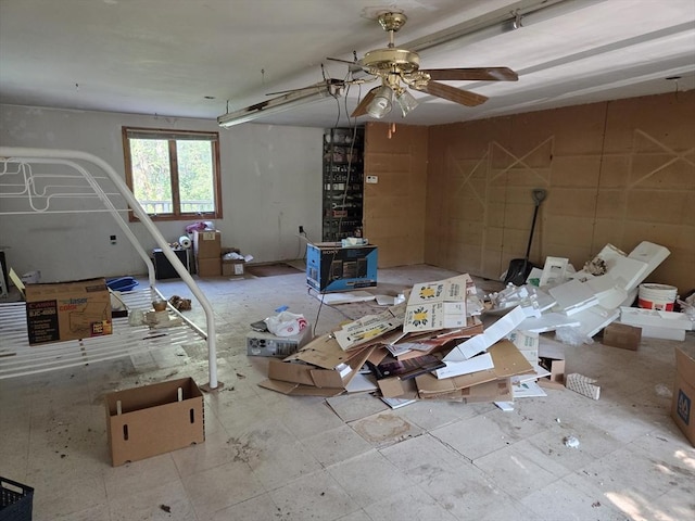 417 Bigelow St, Marlborough, MA 01752 - unfurnished living room featuring ceiling fan