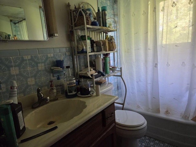417 Bigelow St, Marlborough, MA 01752 - full bathroom featuring vanity, shower / bathtub combination with curtain, and tile patterned flooring