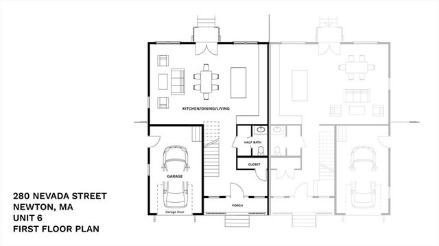 276-278 Nevada Unit 276, Newton, MA 02460 - view of home floor plan