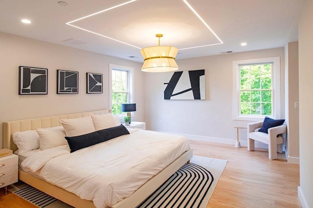 276-278 Nevada Unit 276, Newton, MA 02460 - bedroom featuring light wood-type flooring and recessed lighting