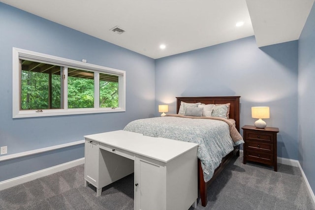 66 Ashcroft Rd, Sharon, MA 02067 - bedroom with dark colored carpet, baseboards, and recessed lighting
