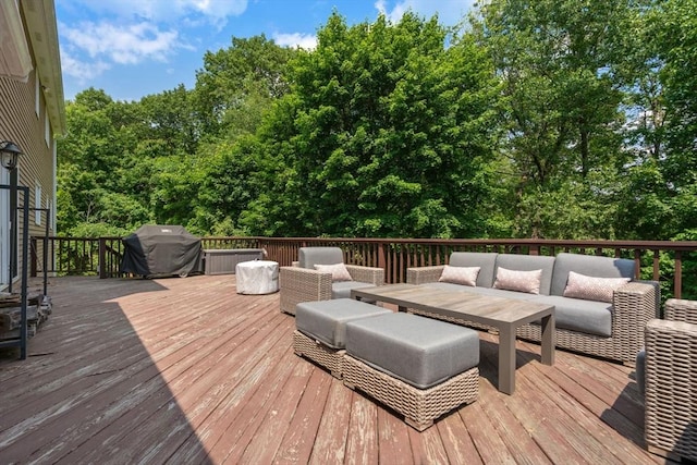 66 Ashcroft Rd, Sharon, MA 02067 - deck with outdoor lounge area and a grill