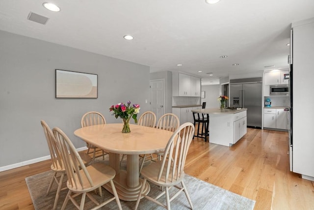 66 Ashcroft Rd, Sharon, MA 02067 - dining space featuring light wood-style floors, recessed lighting, and baseboards