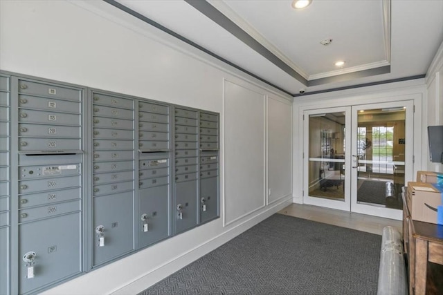 1 Francis Dr Unit 211, Andover, MA 01810 - view of home's community featuring mail area, ornamental molding, and french doors