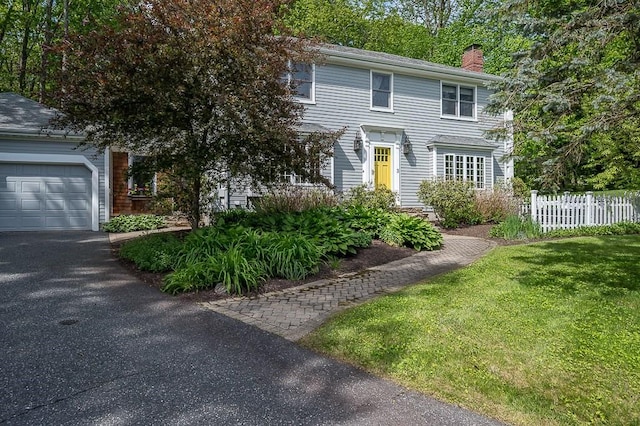 3 Squantum Rd, Paxton, MA 01612 - colonial home with a chimney, an attached garage, and driveway