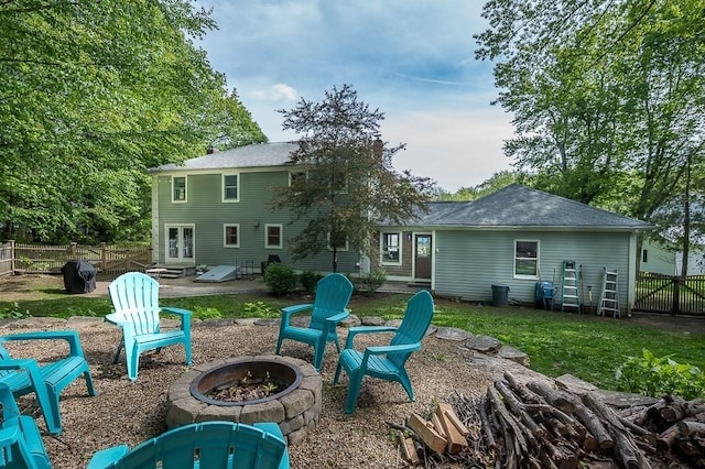 3 Squantum Rd, Paxton, MA 01612 - back of property with a fire pit