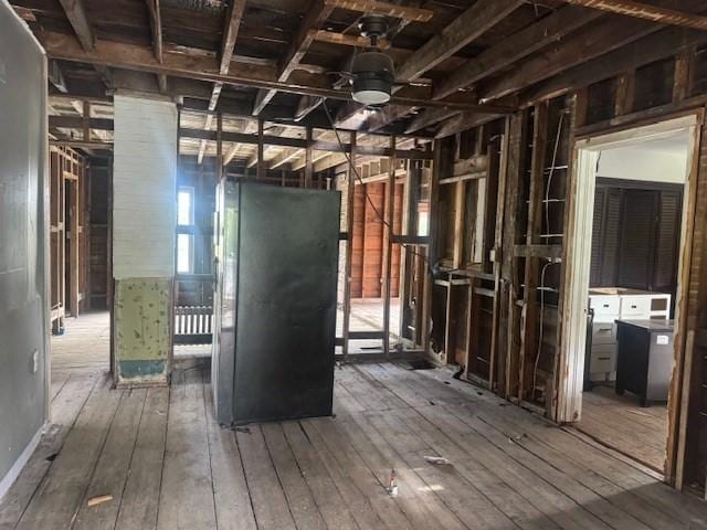 150 Saint Bernard St, Fitchburg, MA 01420 - misc room featuring wood-type flooring and ceiling fan