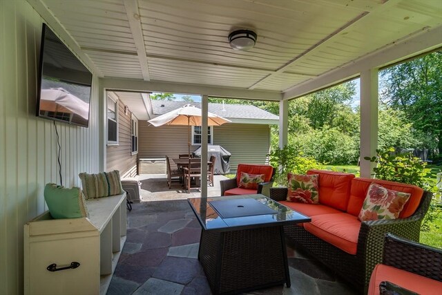 120 Hartford St, Natick, MA 01760 - view of patio / terrace with outdoor dining area and an outdoor living space