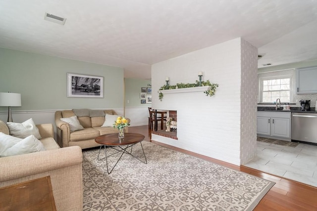 120 Hartford St, Natick, MA 01760 - living room with light wood-style floors