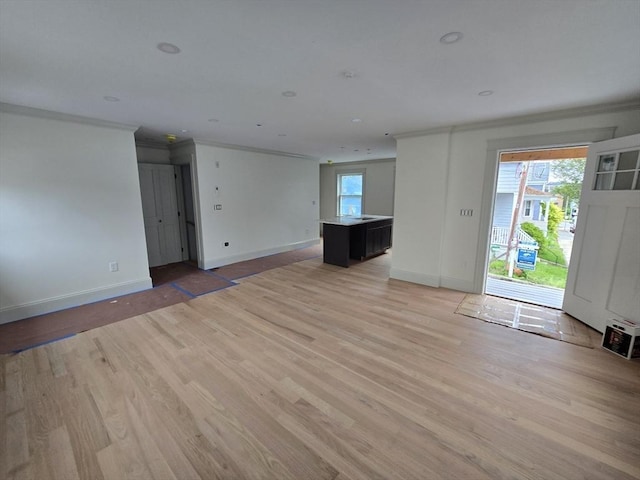 9 Swan St Unit 1, Beverly, MA 01915 - unfurnished room with ornamental molding and light wood finished floors