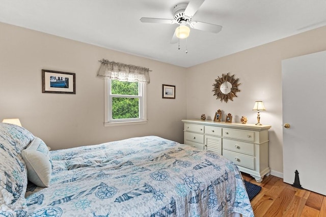 8 Stackpole Cir, Bourne, MA 02532 - bedroom featuring light wood-type flooring, baseboards, and ceiling fan