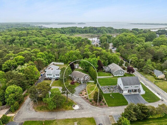 8 Stackpole Cir, Bourne, MA 02532 - bird's eye view of a nearby body of water and a forest