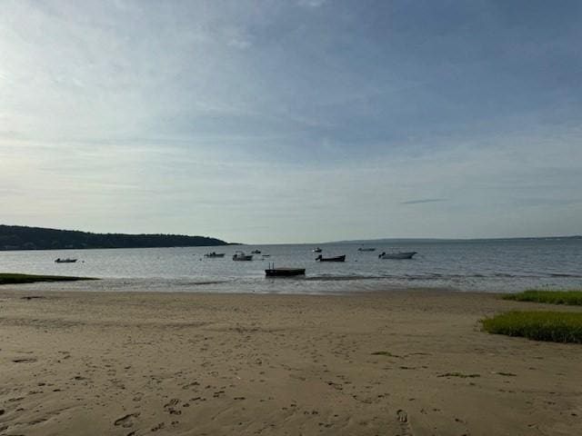 water view featuring a beach view