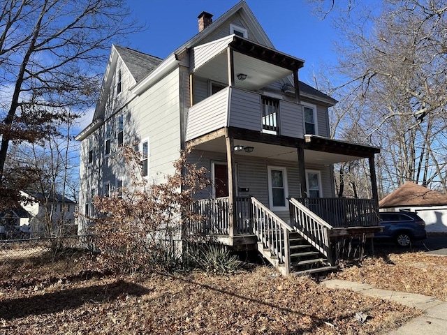 view of front of house featuring covered porch