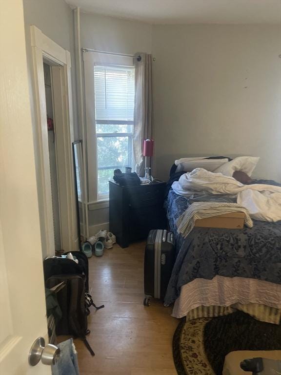 bedroom featuring light hardwood / wood-style floors