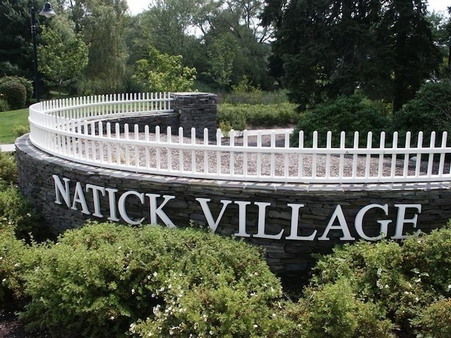 view of community sign