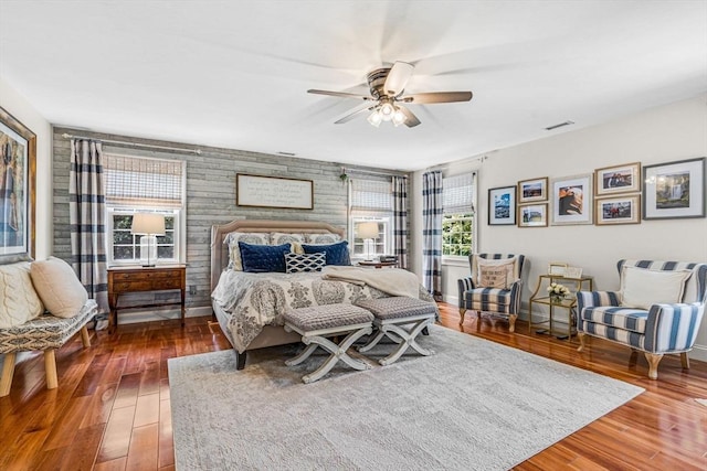 14 Glen Rd, Hopkinton, MA 01748 - bedroom with hardwood / wood-style floors and a ceiling fan