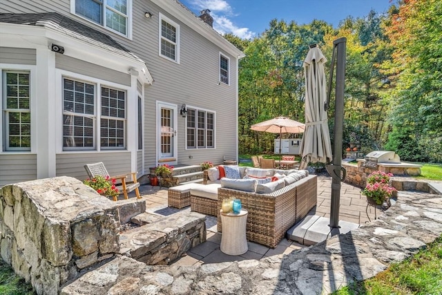 14 Glen Rd, Hopkinton, MA 01748 - view of patio / terrace featuring an outdoor hangout area and area for grilling