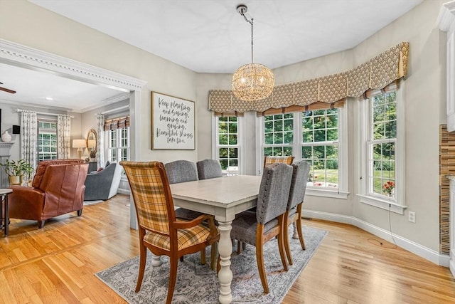 14 Glen Rd, Hopkinton, MA 01748 - dining space featuring a chandelier, light wood-type flooring, and ornamental molding