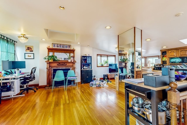 interior space featuring light wood-type flooring