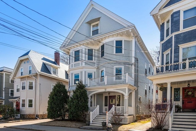 view of front of home with a porch