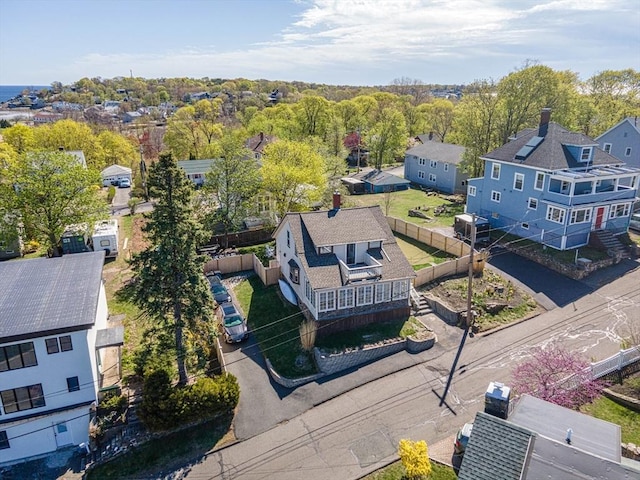 aerial view featuring a residential view