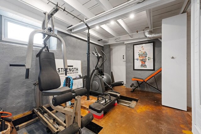 view of exercise area