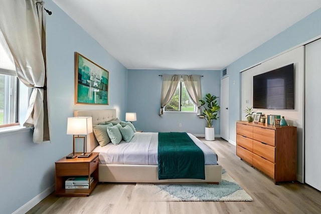 49 Village Brook Ln Unit 2, Natick, MA 01760 - bedroom with light wood-style floors and baseboards