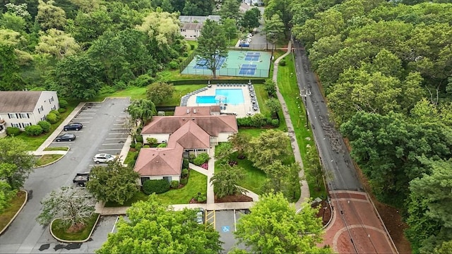 49 Village Brook Ln Unit 2, Natick, MA 01760 - aerial view of a pool