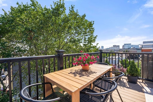 view of wooden terrace