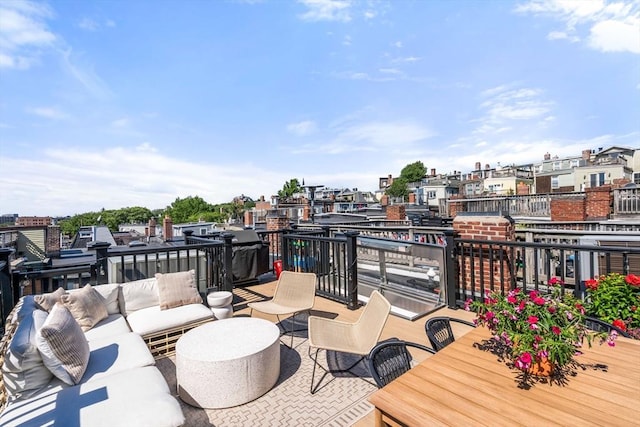 deck with outdoor lounge area