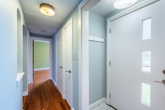 22 Sherman Ave, Northampton, MA 01060 - corridor featuring baseboards and wood finished floors