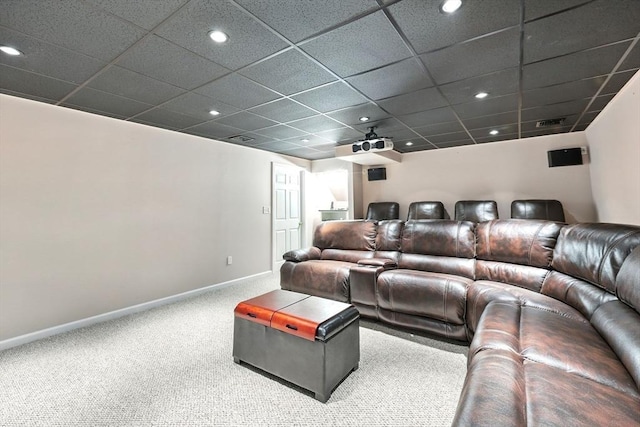 10 Tigger Ln, South Hadley, MA 01075 - carpeted home theater with recessed lighting and a paneled ceiling