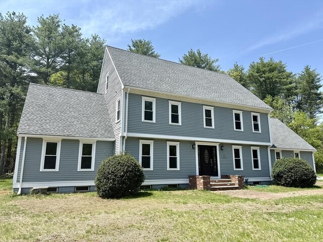94 Old Right Rd, Ipswich, MA 01938 - colonial inspired home featuring roof with shingles and a front lawn