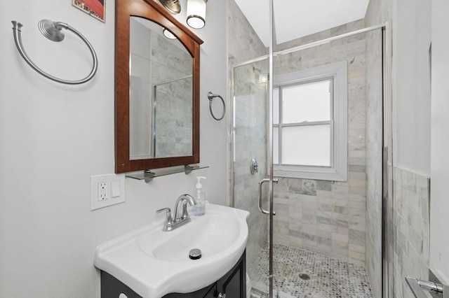 200 Elliot St Unit 1, Newton, MA 02464 - bathroom with vanity and a shower stall