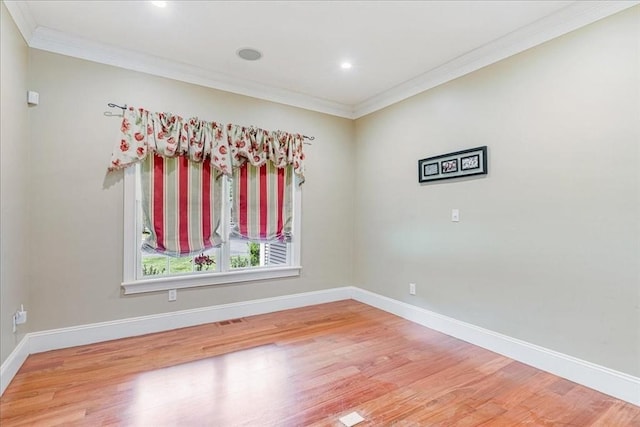 138 Saddleworth Way, Middleboro, MA 02346 - unfurnished room featuring light wood-type flooring, crown molding, baseboards, and recessed lighting