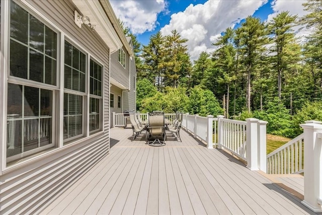 138 Saddleworth Way, Middleboro, MA 02346 - wooden terrace featuring outdoor dining area
