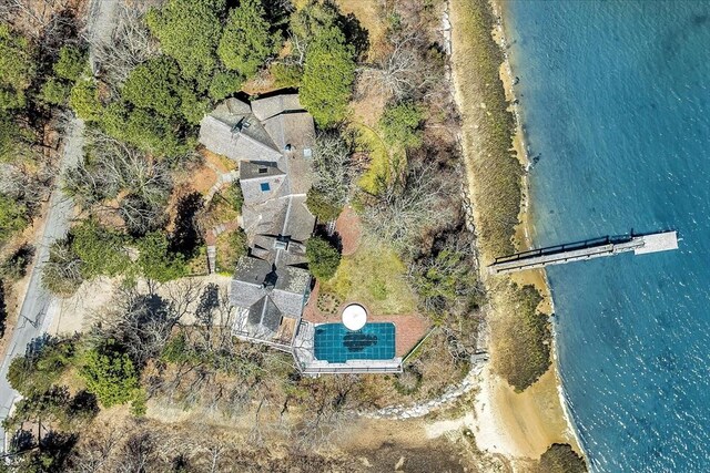 141 Daniels Island Rd, Mashpee, MA 02649 - aerial view of property and surrounding area with a nearby body of water
