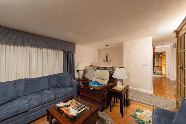 living room with wood-type flooring