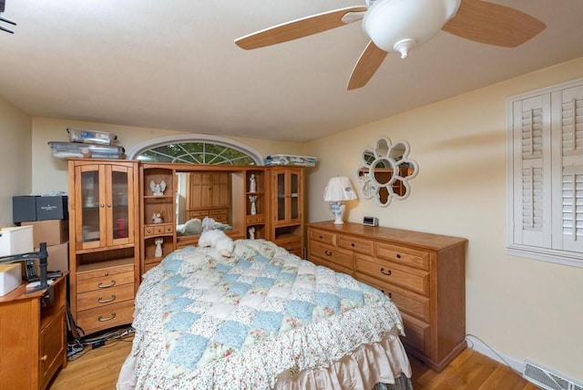 bedroom featuring light wood-type flooring