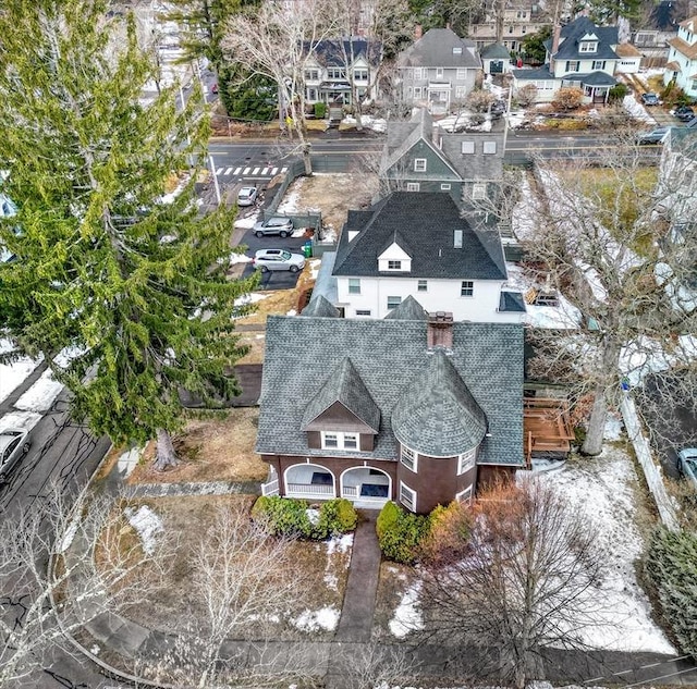 drone / aerial view featuring a residential view