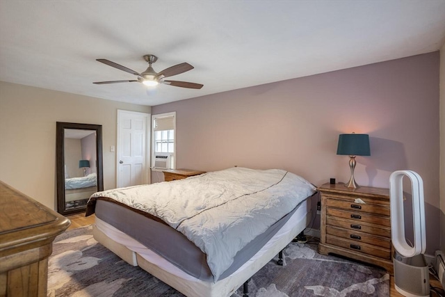 bedroom featuring a ceiling fan